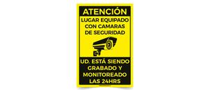Atencion Lugar Equipado con Camaras