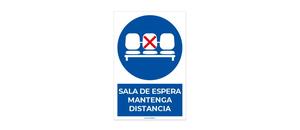 Sala de Espera Mantenga Distanciaa