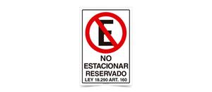 No Estacionar Reservado con Ley