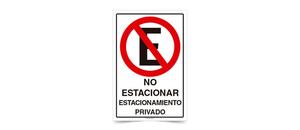 No Estacionar Estacionamiento Privado