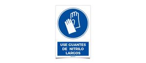 Use Guantes de Nitrilo Largos