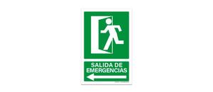Salida de Emergencias Flecha Izquierda