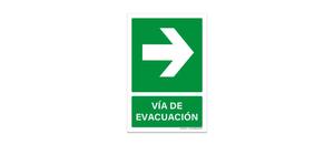 Via de Evacuacion Flecha Derecha