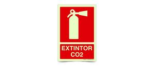 Fotoluminiscente Extintor Co 2