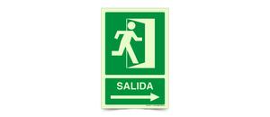 Fotoluminiscente Salida Flecha Derecha F