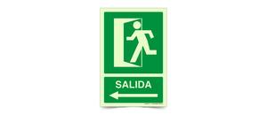 Fotoluminiscente Salida Flecha Izquierda F
