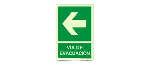 Via de Evacuacion Flecha Izquierda