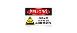 Peligro Caida de Rocas en Subterranea