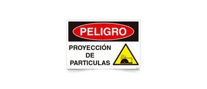 Peligro Proyeccion de Particulas Pictograma