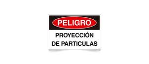 Peligro Proyeccion de Particulas Texto