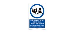 Ninos bajo 1 Debn Usar Salvavdias Esp Ing
