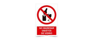 No Ingresar Objetos de Vidrio