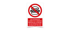 No Iuntroucir Alimentos Ni Bebidas Dentro de la Pisicna Esp Ing