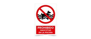 Prohibido Mascotas en la Psicina