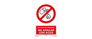 En Caso de Incendio No Apagar con Agua