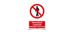 Prohibido Caminar Mirando Celular
