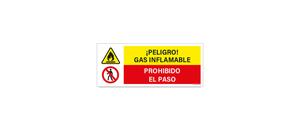 Peligro Gas Inflamable Prohibido el Paso